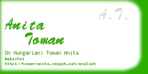 anita toman business card